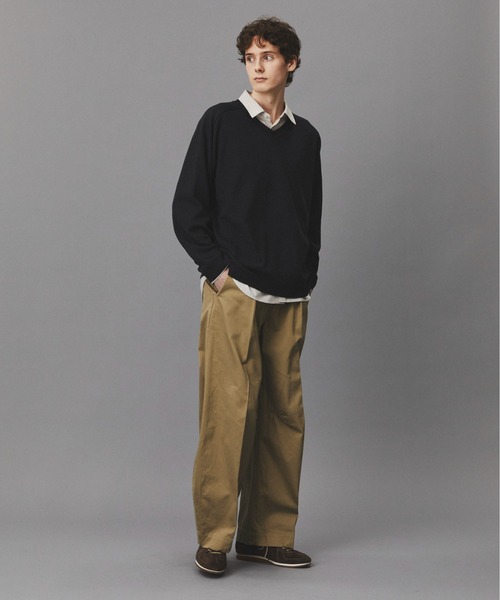 PUBLIC TOKYO（パブリックトウキョウ）の「シルクブレンドVネックニット /春服/ニット/ウォッシャブル（ニット/セーター・メンズ・ブルー/グリーン/ダークグレー・2/1）」の9枚目の写真