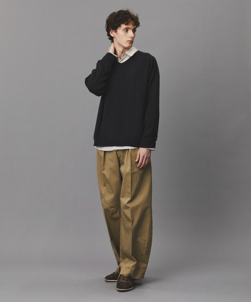 PUBLIC TOKYO（パブリックトウキョウ）の「シルクブレンドVネックニット /春服/ニット/ウォッシャブル（ニット/セーター・メンズ・ブルー/グリーン/ダークグレー・2/1）」の10枚目の写真