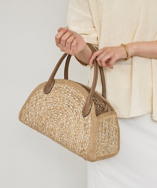 GALLARDAGALANTE(ガリャルダガランテ)の「【Jhuri Shate】ハーフサークルバッグ/S(トートバッグ・レディース・ブラック/ベージュ・FREE)」の2枚目の写真