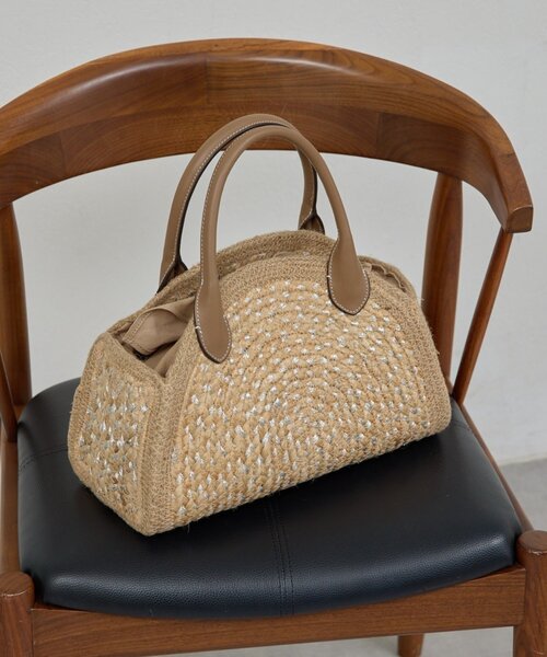 GALLARDAGALANTE(ガリャルダガランテ)の「【Jhuri Shate】ハーフサークルバッグ/S(トートバッグ・レディース・ブラック/ベージュ・FREE)」の18枚目の写真