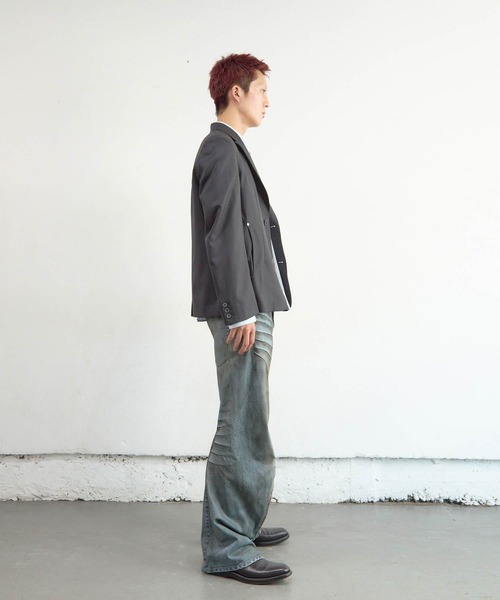 NVRFRGT(ネヴァーフォーゲット)の「SINGLE BREASTED 2B BLAZER(テーラードジャケット・メンズ・ブラウン/ブラック・1/2)」の5枚目の写真