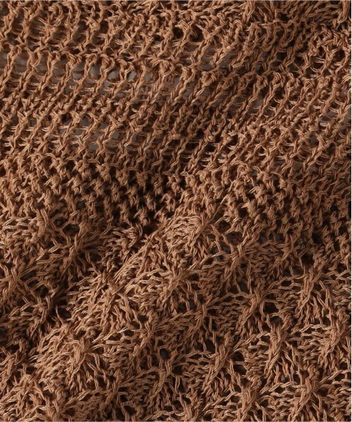 Right-on（ライトオン）の「【HONEYSUCKLE ROSE】レース編みポロカーディガン (透け感 / ショート丈 / 大人カジュアル)（カーディガン/ボレロ・レディース・ブラック/キャメル/キナリ・M/L）」の17枚目の写真