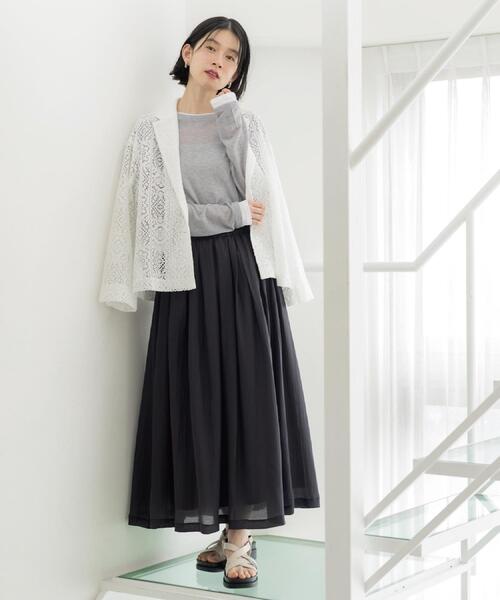 OPAQUE.CLIP（オペークドットクリップ）の「レーステーラードジャケット【洗濯機OK】（テーラードジャケット・レディース・ブラック/ホワイト・40/38/42）」の3枚目の写真