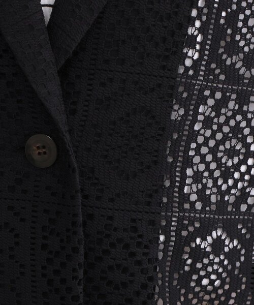 OPAQUE.CLIP（オペークドットクリップ）の「レーステーラードジャケット【洗濯機OK】（テーラードジャケット・レディース・ブラック/ホワイト・40/38/42）」の16枚目の写真