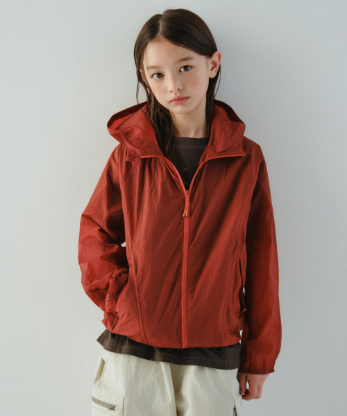 MUSINSA STANDARD KIDS（ムシンサスタンダードキッズ）の「[シティレジャー] シアウィンドブレーカージャケット [オレンジ]（ブルゾン・レディース・その他・110/120/130/140/150/160）」の10枚目の写真