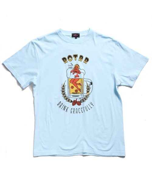 ROTAR(ローター)の「DRINK GRACEFULLY Tee(Tシャツ/カットソー・メンズ・ブラック/ライトブルー/ホワイト・SMALL/MEDIUM/LARGE/X-LARGE)」の6枚目の写真