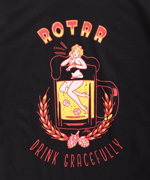 ROTAR(ローター)の「DRINK GRACEFULLY Tee(Tシャツ/カットソー・メンズ・ブラック/ライトブルー/ホワイト・SMALL/MEDIUM/LARGE/X-LARGE)」の9枚目の写真