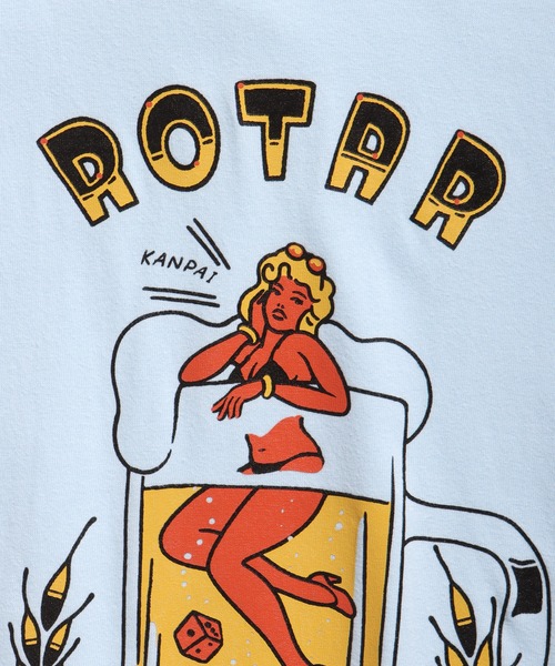 ROTAR(ローター)の「DRINK GRACEFULLY Tee(Tシャツ/カットソー・メンズ・ブラック/ライトブルー/ホワイト・SMALL/MEDIUM/LARGE/X-LARGE)」の11枚目の写真