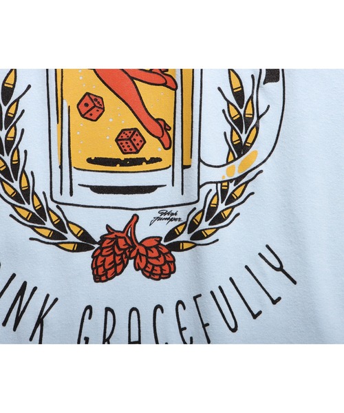 ROTAR(ローター)の「DRINK GRACEFULLY Tee(Tシャツ/カットソー・メンズ・ブラック/ライトブルー/ホワイト・SMALL/MEDIUM/LARGE/X-LARGE)」の12枚目の写真