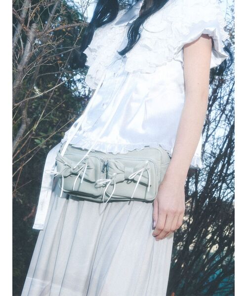 merry jenny（メリージェニー）の「リボンマルチウェイバッグ（ボディバッグ/ウエストポーチ・レディース・ミント/ブラック・FREE）」の3枚目の写真