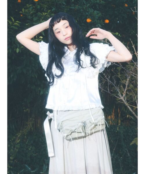 merry jenny（メリージェニー）の「リボンマルチウェイバッグ（ボディバッグ/ウエストポーチ・レディース・ミント/ブラック・FREE）」の4枚目の写真