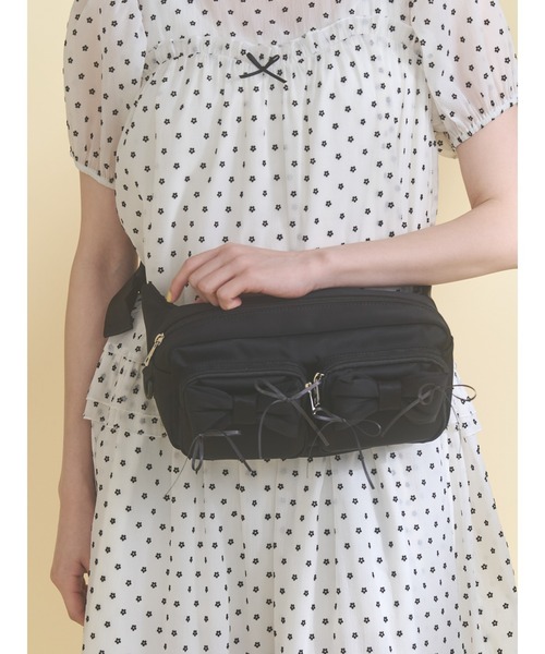 merry jenny（メリージェニー）の「リボンマルチウェイバッグ（ボディバッグ/ウエストポーチ・レディース・ミント/ブラック・FREE）」の14枚目の写真