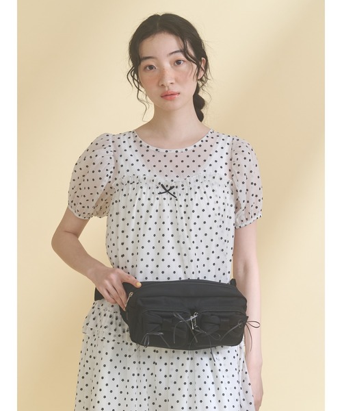 merry jenny（メリージェニー）の「リボンマルチウェイバッグ（ボディバッグ/ウエストポーチ・レディース・ミント/ブラック・FREE）」の15枚目の写真