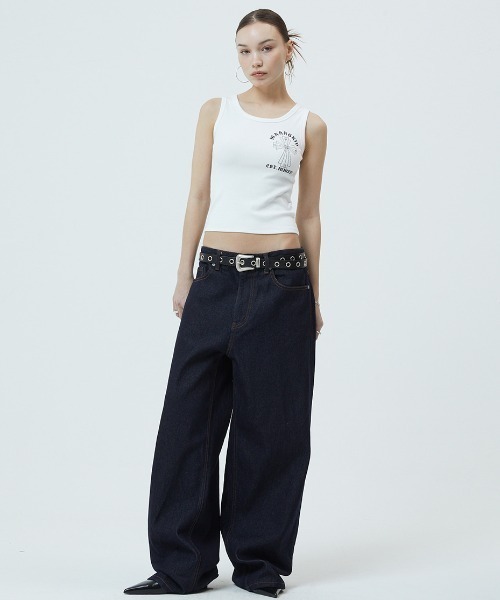 MAHAGRID(マハグリッド)の「『mahagrid/マハグリッド』CROSS STUD TANK TOP/クロス スタッズ タンクトップ(タンクトップ・レディース・ホワイト/ブラック・FREE)」の3枚目の写真