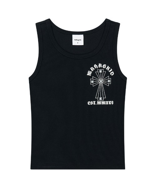 MAHAGRID(マハグリッド)の「『mahagrid/マハグリッド』CROSS STUD TANK TOP/クロス スタッズ タンクトップ(タンクトップ・レディース・ホワイト/ブラック・FREE)」の11枚目の写真