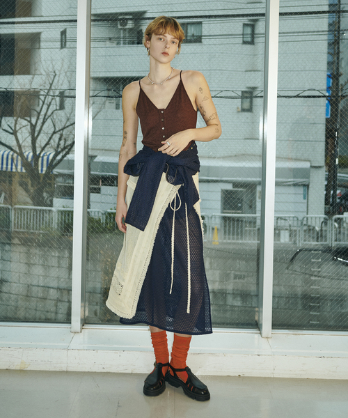 JOURNAL STANDARD（ジャーナルスタンダード）の「別注【MIKA KASAI】Rompers（その他トップス・レディース・ボルドー/ネイビー・38）」の3枚目の写真