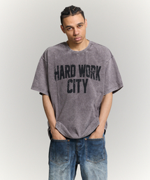 PHILIPPAKER（フィリップペイカー）の「ビエムシーエイチダブルユーシー 半袖Tシャツ ピグメントヴィンテージグレー（Tシャツ/カットソー）」