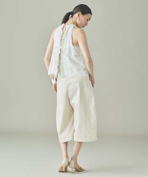 Curensology(カレンソロジー)の「Curensology(カレンソロジー)/ジャカードエンブロイダリーブラウス(シャツ/ブラウス・レディース・ブラック/ホワイト・FREE)」の20枚目の写真