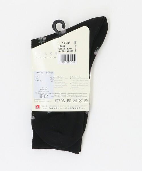 FALKE（ファルケ）の「＜FALKE＞FLOWERS ソックス（ソックス/靴下・レディース・ホワイト/ブラック・35/38）」の10枚目の写真