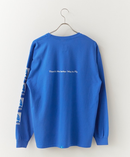 Liberaiders(リベレイダース)の「Liberaiders/リベレイダース AIRLINE L/S TEE 袖プリント ロンT 2026年春夏(Tシャツ/カットソー・メンズ・ホワイト/ブルー・M/L/XL)」の11枚目の写真