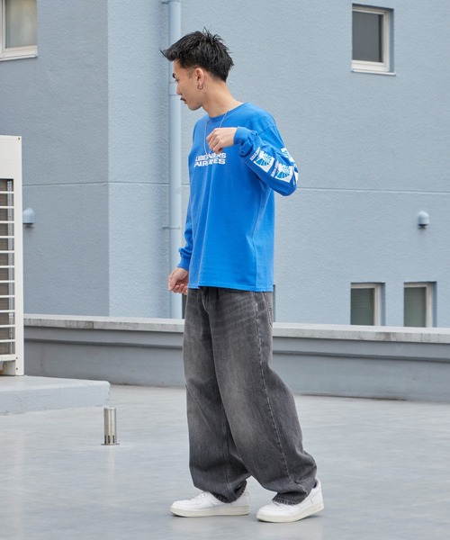 Liberaiders(リベレイダース)の「Liberaiders/リベレイダース AIRLINE L/S TEE 袖プリント ロンT 2026年春夏(Tシャツ/カットソー・メンズ・ホワイト/ブルー・M/L/XL)」の22枚目の写真