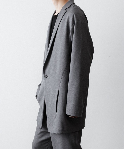 ato(アトウ)の「ONE BUTTON DEEP V-ZONE JACKET(テーラードジャケット・メンズ・トップグレー/ブラック・46/48)」の8枚目の写真