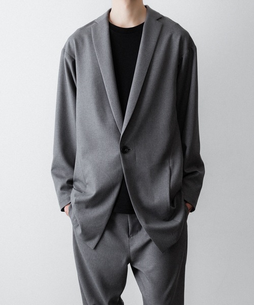ato(アトウ)の「ONE BUTTON DEEP V-ZONE JACKET(テーラードジャケット・メンズ・トップグレー/ブラック・46/48)」の9枚目の写真