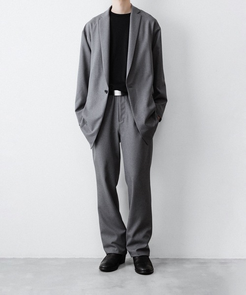 ato(アトウ)の「ONE BUTTON DEEP V-ZONE JACKET(テーラードジャケット・メンズ・トップグレー/ブラック・46/48)」の22枚目の写真
