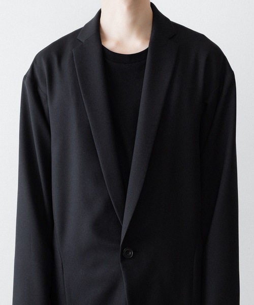 ato(アトウ)の「ONE BUTTON DEEP V-ZONE JACKET(テーラードジャケット・メンズ・トップグレー/ブラック・46/48)」の18枚目の写真