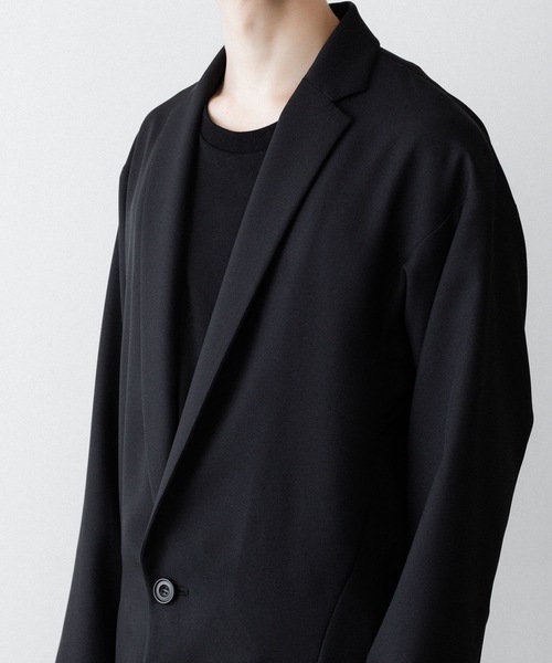 ato(アトウ)の「ONE BUTTON DEEP V-ZONE JACKET(テーラードジャケット・メンズ・トップグレー/ブラック・46/48)」の17枚目の写真