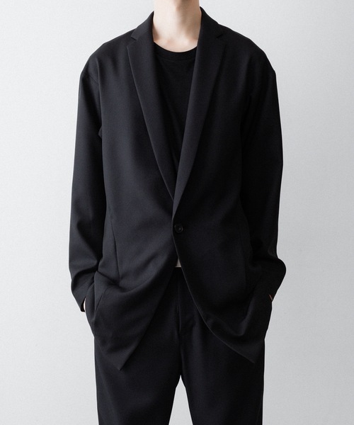 ato(アトウ)の「ONE BUTTON DEEP V-ZONE JACKET(テーラードジャケット・メンズ・トップグレー/ブラック・46/48)」の21枚目の写真