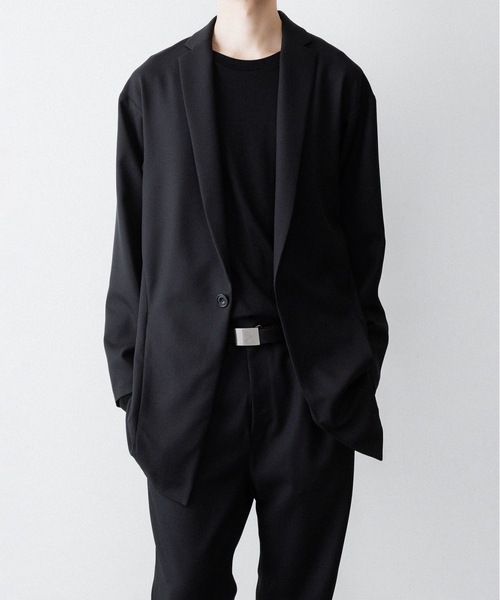 ato(アトウ)の「ONE BUTTON DEEP V-ZONE JACKET(テーラードジャケット・メンズ・トップグレー/ブラック・46/48)」の22枚目の写真