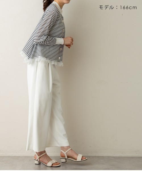 Sono（ソーノ）の「【SONO/ソーノ】[HIGH TWIST PL/LI]ムショワールカーディガン（ニット/セーター・レディース・ホワイト×ブラック/ブラック/ホワイト・F）」の10枚目の写真