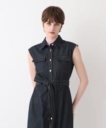 allureville | シャンブレーデニムライクワンピース(シャツワンピース)