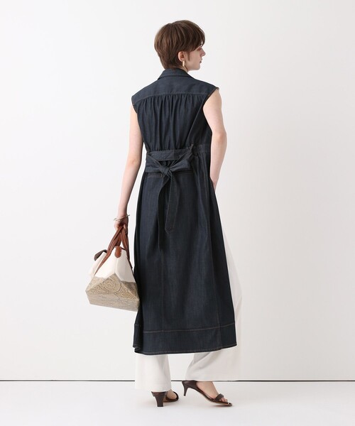 allureville（アルアバイル）の「シャンブレーデニムライクワンピース（シャツワンピース・レディース・ネイビー・2/1）」の12枚目の写真