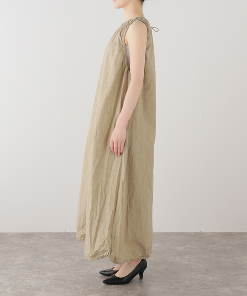 La TOTALITE（ラトータリテ）の「【洗える】Munich/ミューニック 麻混ノースリワンピース（ワンピース・レディース・ベージュ/ピンク・FREE）」の4枚目の写真