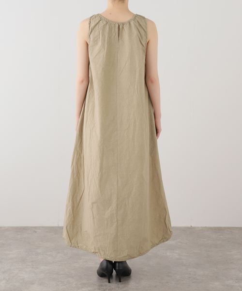 La TOTALITE（ラトータリテ）の「【洗える】Munich/ミューニック 麻混ノースリワンピース（ワンピース・レディース・ベージュ/ピンク・FREE）」の5枚目の写真