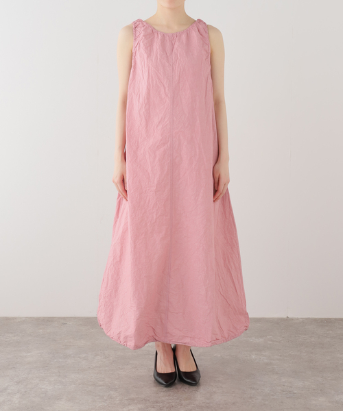 La TOTALITE（ラトータリテ）の「【洗える】Munich/ミューニック 麻混ノースリワンピース（ワンピース・レディース・ベージュ/ピンク・FREE）」の15枚目の写真