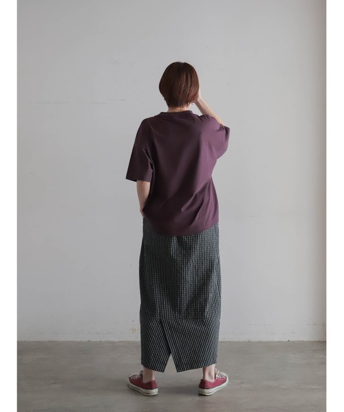 FIL DE FER(フィルデフェール)の「【予約】かぎ針ネック綿ポリ ワイドP/O(Tシャツ/カットソー・レディース・ホワイト/パープル・FREE)」の14枚目の写真