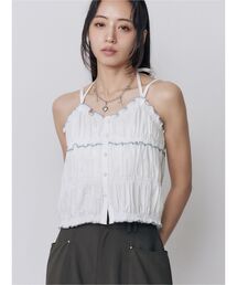 MURUA | バイカラーギャザーキャミソール(キャミソール)