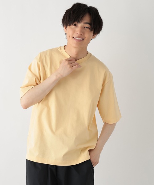GLOBAL WORK(グローバルワーク)の「汗シミ軽減クリーンT/638502(Tシャツ/カットソー・メンズ・ブルー系その他6/ホワイト/ライトグレー/チャコールグレー/イエロー系その他4・MEDIUM/SMALL/X-LARGE/LARGE)」の5枚目の写真