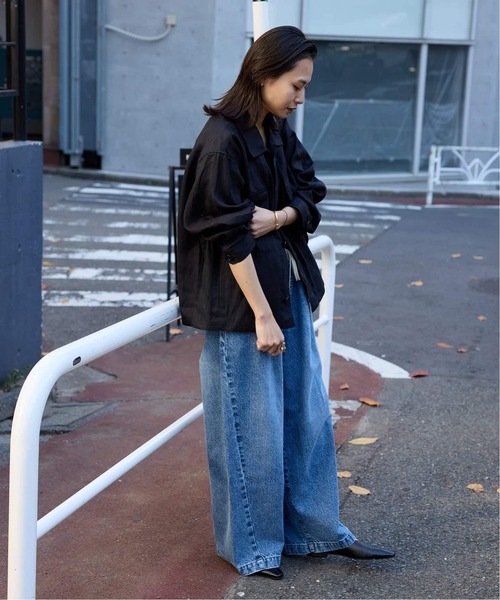 JOURNAL STANDARD(ジャーナルスタンダード)の「《追加2》リネンミリタリージャケット(ミリタリージャケット・レディース・ブラウン/ブラック/カーキ・FREE)」の4枚目の写真