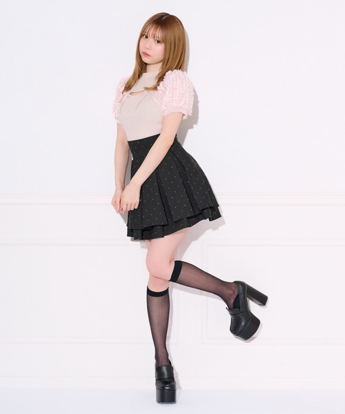 apres jour(アプレジュール)の「フロントオープン袖チュールサマーニット(ニット/セーター・レディース・ブルー/オフホワイト/ピンクベージュ・X-LARGE/フリー)」の15枚目の写真