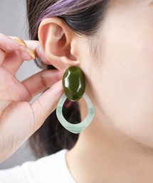 F&D : レトロコンビアクリルピアス
