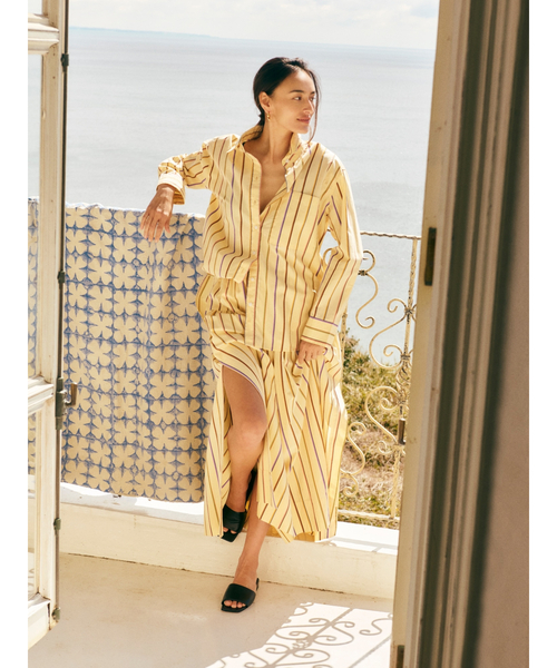 Banana Republic（バナナリパブリック）の「ティアード コットンポプリン マキシスカート（スカート・レディース・バーガンディー/ベージュ/アイボリー・XS/S/M/L）」の10枚目の写真
