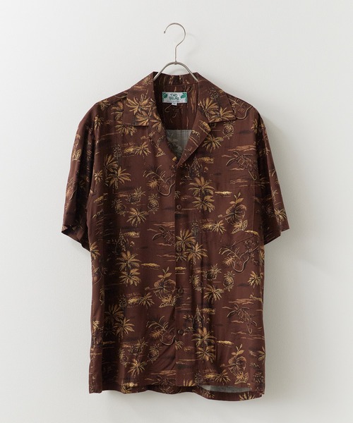 TWO PALMS(トゥーパームス)の「TWO PALMS/トゥーパームス レーヨン ハワイアンシャツ アロハシャツ 柄シャツ 開襟シャツ 2026年 夏 夏服(シャツ/ブラウス・メンズ・ブラック系その他2/ブラック系その他3/ブラック系その他4/ブラック系その他/ブラウン系その他・M/L)」の12枚目の写真