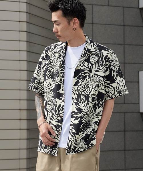TWO PALMS(トゥーパームス)の「TWO PALMS/トゥーパームス レーヨン ハワイアンシャツ アロハシャツ 柄シャツ 開襟シャツ 2026年 夏 夏服(シャツ/ブラウス・メンズ・ブラック系その他2/ブラック系その他3/ブラック系その他4/ブラック系その他/ブラウン系その他・M/L)」の19枚目の写真