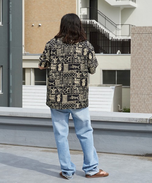 TWO PALMS(トゥーパームス)の「TWO PALMS/トゥーパームス レーヨン ハワイアンシャツ アロハシャツ 柄シャツ 開襟シャツ 2026年 夏 夏服(シャツ/ブラウス・メンズ・ブラック系その他2/ブラック系その他3/ブラック系その他4/ブラック系その他/ブラウン系その他・M/L)」の22枚目の写真