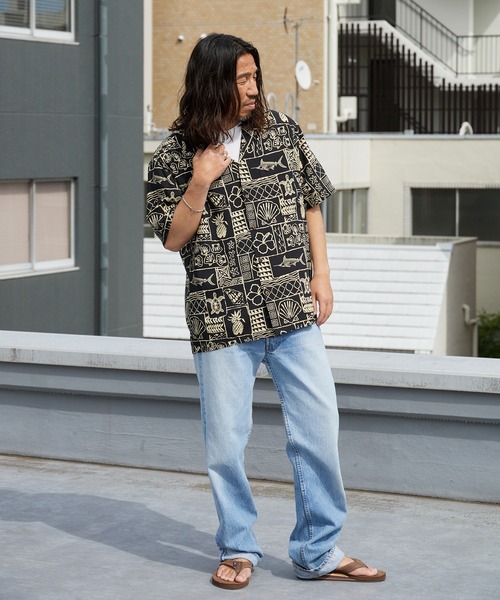 TWO PALMS(トゥーパームス)の「TWO PALMS/トゥーパームス レーヨン ハワイアンシャツ アロハシャツ 柄シャツ 開襟シャツ 2026年 夏 夏服(シャツ/ブラウス・メンズ・ブラック系その他2/ブラック系その他3/ブラック系その他4/ブラック系その他/ブラウン系その他・M/L)」の17枚目の写真