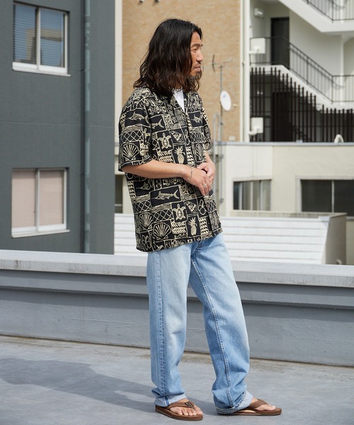 TWO PALMS(トゥーパームス)の「TWO PALMS/トゥーパームス レーヨン ハワイアンシャツ アロハシャツ 柄シャツ 開襟シャツ 2026年 夏 夏服(シャツ/ブラウス・メンズ・ブラック系その他2/ブラック系その他3/ブラック系その他4/ブラック系その他/ブラウン系その他・M/L)」の15枚目の写真